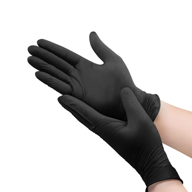 Picture of 2717 NITRILE MEDICAL GLOVES POWDER FREE BLACK